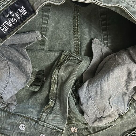 Balmain Olive Green Bikers Pants(Size 32) - Picture 12 of 15